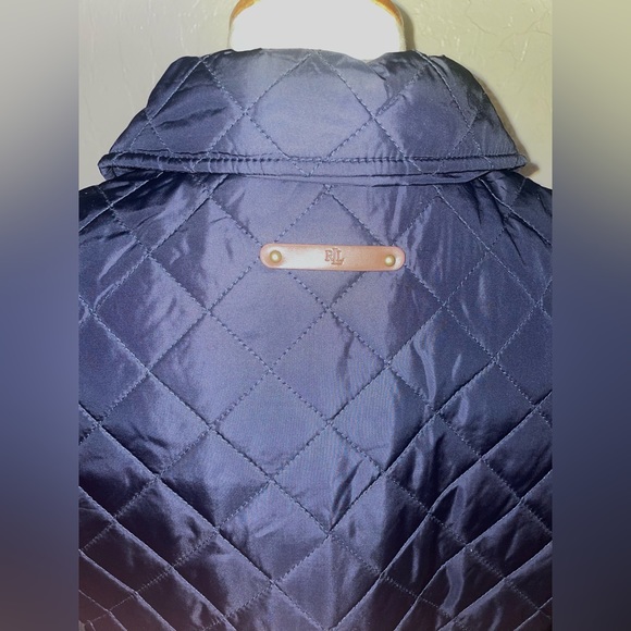 New! Lauren Ralph Lauren DarkNavy Crested RLL Logo Quilted Puffer Vest Size XL👑 - Picture 12 of 13